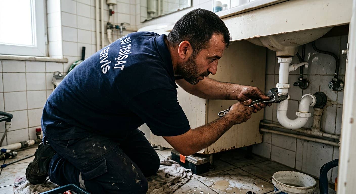 Lavabo Tıkanıklık Açma ekip çalışması